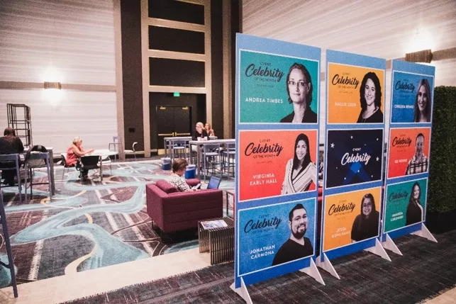 Celebrity of the Month display at the Gaylord National Resort and Convention Center in National Harbor, Maryland.