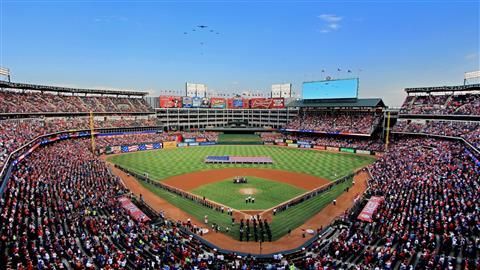 Estacionamiento de béisbol de los Rangers en Arlington - Hogar de los Texas Rangers