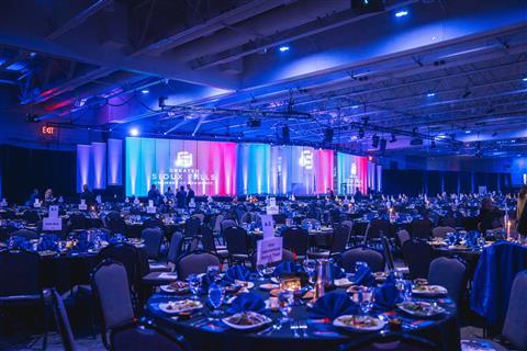 Convention Center at the Denny Sanford PREMIER Center"" an ""ASM Global Managed Facility"" in Sioux-watervallen, SD