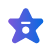 A blue star icon with a letter E in the middle on a black background.