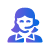 A pixelated image of a person in blue and purple, with a black outline, on a black background.